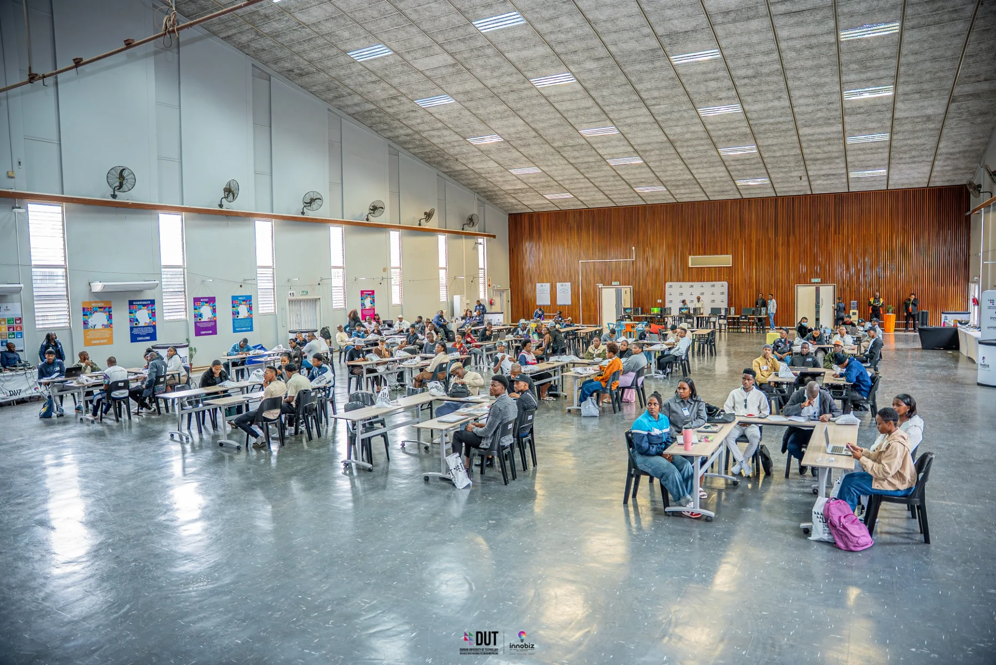 Hackathon participants in a collaborative venue